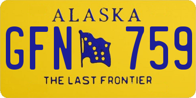 AK license plate GFN759