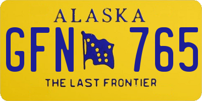 AK license plate GFN765