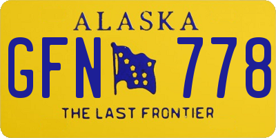 AK license plate GFN778