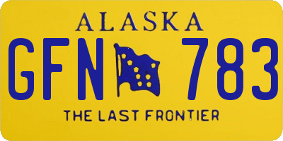 AK license plate GFN783