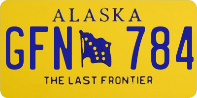 AK license plate GFN784