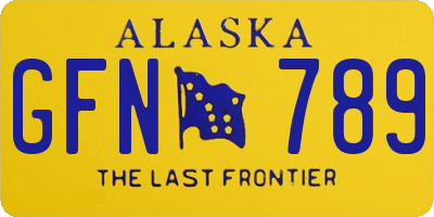 AK license plate GFN789