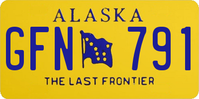 AK license plate GFN791
