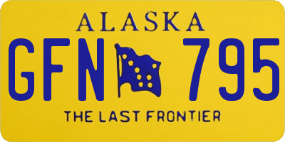 AK license plate GFN795