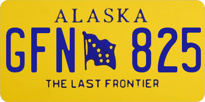 AK license plate GFN825