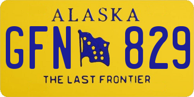 AK license plate GFN829