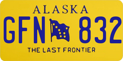 AK license plate GFN832