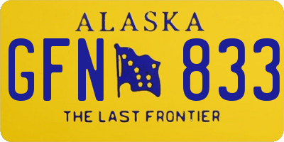 AK license plate GFN833