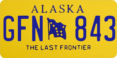 AK license plate GFN843