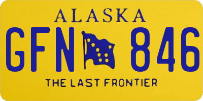 AK license plate GFN846
