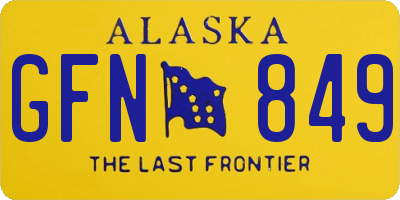 AK license plate GFN849