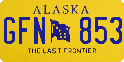 AK license plate GFN853