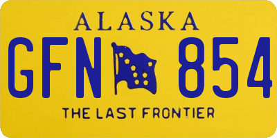 AK license plate GFN854