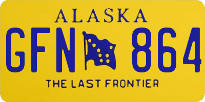 AK license plate GFN864