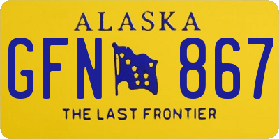 AK license plate GFN867