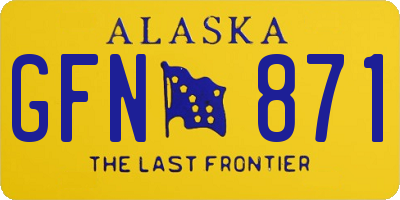 AK license plate GFN871