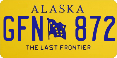 AK license plate GFN872