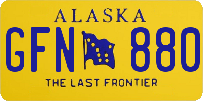 AK license plate GFN880