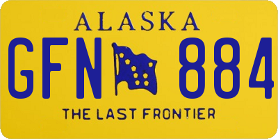 AK license plate GFN884