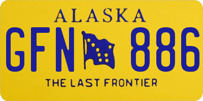 AK license plate GFN886