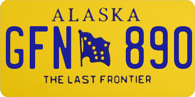 AK license plate GFN890