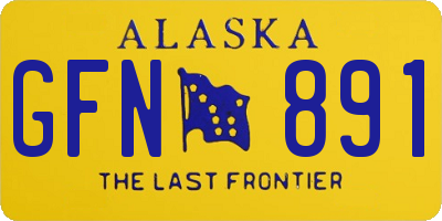 AK license plate GFN891