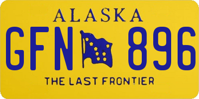 AK license plate GFN896