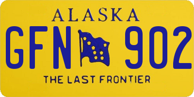 AK license plate GFN902