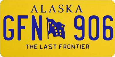 AK license plate GFN906