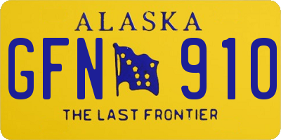 AK license plate GFN910