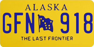 AK license plate GFN918