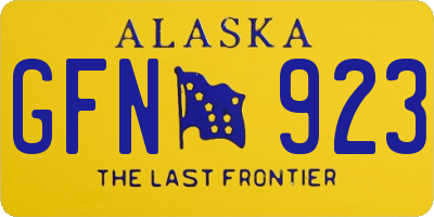 AK license plate GFN923