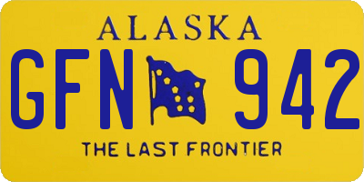 AK license plate GFN942