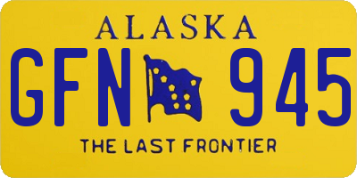AK license plate GFN945
