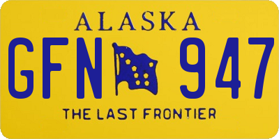 AK license plate GFN947