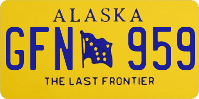 AK license plate GFN959
