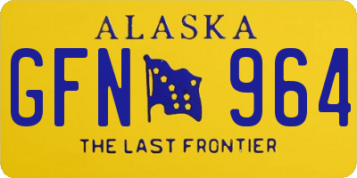 AK license plate GFN964