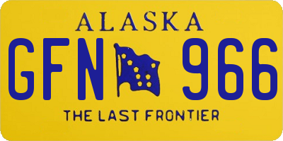 AK license plate GFN966