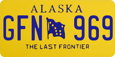 AK license plate GFN969