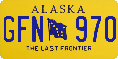 AK license plate GFN970