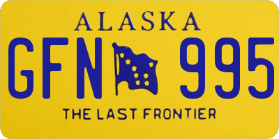 AK license plate GFN995