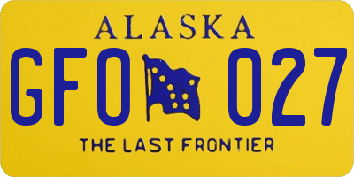 AK license plate GFO027