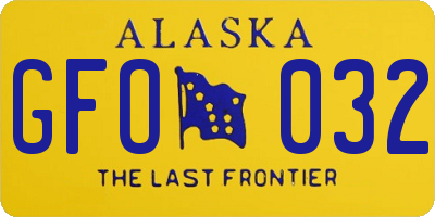 AK license plate GFO032