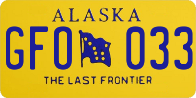 AK license plate GFO033
