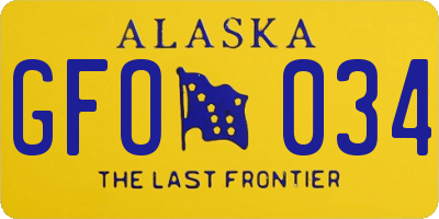 AK license plate GFO034