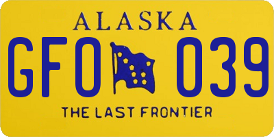 AK license plate GFO039