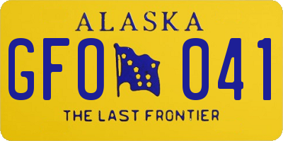 AK license plate GFO041