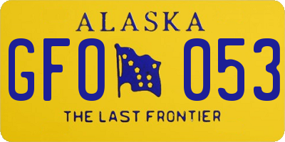AK license plate GFO053