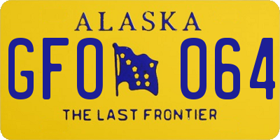 AK license plate GFO064