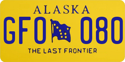 AK license plate GFO080
